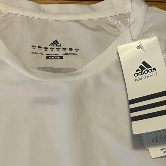 NWT adidas climalite white womens top size small - Picture 4 of 7